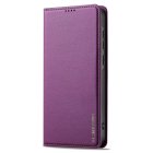 Samsung Galaxy A55 ( SM-A556B/DS ) LC.IMEEKE PU Leather Wallet Protective Book Case Cover, Purple