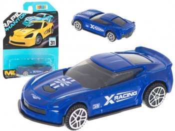 Bērnu Metāla Rotaļu Sacīkšu Automašīna, Tumši Zila, 7,5 cm | Kids Metal Toy Racing Car