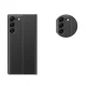 Hurtel Samsung Galaxy S24+ atverams vāciņš maciņš grāmatiņa New Sleep View Case, melns