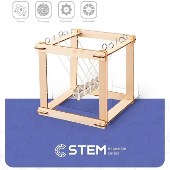 Деревянный конструктор Маятник Ньютона, STEM модель