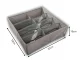 Clothes and Underwear Drawer Organizer, 8 Compartments, Grey