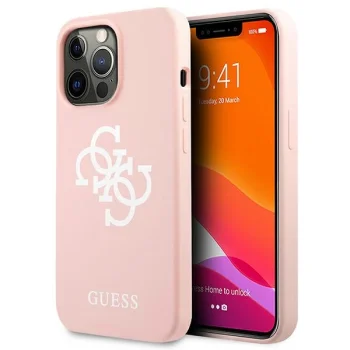 Vāciņš Guess iPhone 13 Pro / 13 6.1" GUHCP13LLS4GWPI Silicone 4G Logo, rozā