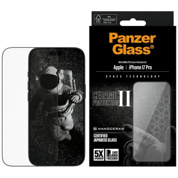 PanzerGlass Ceramic II Ultra-Wide Fit EasyAligner priekš iPhone 17 Pro