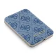Guess 5000mAh 15W беспроводной внешний аккумулятор 4G Leather Metal Logo, синий