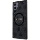 Guess 4G Collection Leather Metal Logo MagSafe Case for Samsung Galaxy S24 Ultra, Black