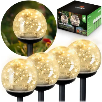 Ilumen LS-103 Solar LED Globe Lamps 4 Pcs Transparent