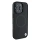 BMW iPhone 16 Pro Case Signature Leather Half Textured MagSafe, Black