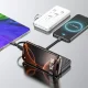Dudao K11 10000mAh ārējais akumulators ar iebūvētiem kabeļiem, balts