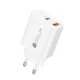 Сетевое зарядное устройство Wozinsky WLS-20W, 20 Вт, USB-A и USB-C, с кабелем USB-C...