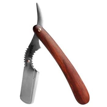 Snippex 129 Wood Straight Razor with Replaceable Blades