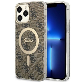 Guess iPhone 13 Pro Max vāciņš 4G MagSafe, brūns