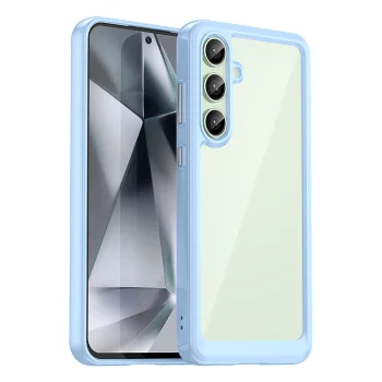Чехол Outer Space Case для Samsung Galaxy S24 FE с гелевой рамкой, синий