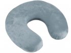 Orthopedic Travel Pillow With Memory Foam Soft Velour For Tourism, Car, Gray