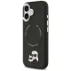 Karl Lagerfeld iPhone 17 Case MagSafe PU Karl & Choupette Pins, Black