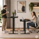 Elektriski regulējams galds ModernHome 120x60 cm, augstums 72-118 cm, melns