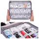 Kabeļu Uzglabāšanas Soma Lādētāju Vadu Organizators, Pelēks | Cable Storage Bag Cord Organizer