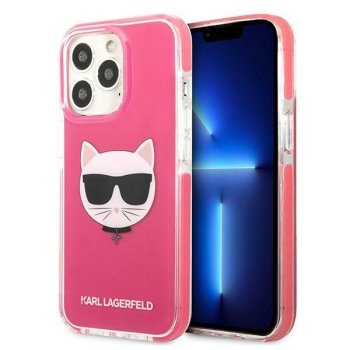 Apple iPhone 13 Pro 6.1'' Karl Lagerfeld Choupette Head Case Cover, Fuchsia