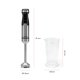 Huslog 1500W Immersion Hand Blender with Turbo Boost and 20 Speeds