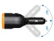 Piepīpētāja ligzdas sadalītājs 12-24V 2xUSB-A 1xUSB-C QC 3.0 80W