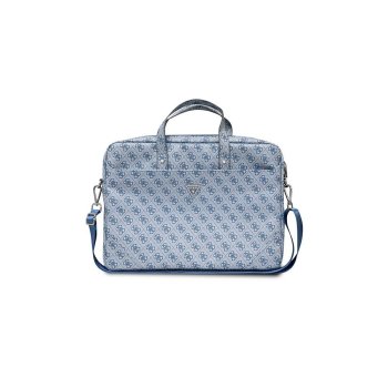 Guess Saffiano 4G Triangle Logo soma 16'' klēpjdatoram - zila | Bag A 16'' Laptop Blue