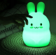 Kid\'s Silicone LED RGB Light Night Lamp with Remote Control, Rabbit
