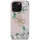 Чехол Guess для iPhone 16 Pro Max Grained Roses Big 4G Logo, розовый