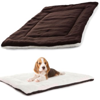 Fabric Dog Bed Mat 50x35 cm Dark Brown