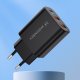 Wozinsky CWCUCB 30W USB-C / 2 x USB-A Wall Charger - Black