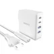 GaN 100W ātra sienas lādētājs 2 x USB-C / 2 x USB Dudao A100EU - balts