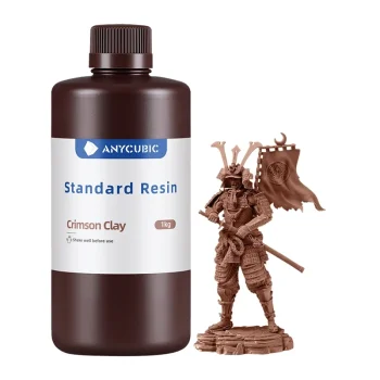 ANYCUBIC Standard Resin 3D Printer Photopolymer Resin, 1 kg, Crimson Clay