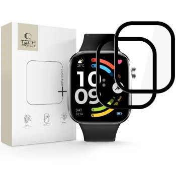 Гибридное стекло Tech-Protect Glass Flex+ для Xiaomi Redmi Watch 6 (2 шт.), черное