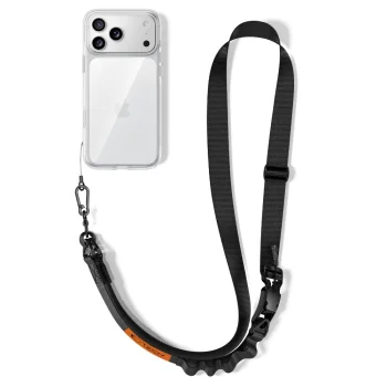 Ремешок для телефона Tech-Protect C9S Rope Crossbody, черно-оранжевый