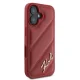 Чехол Karl Lagerfeld для iPhone 16 Diagonal Quilted Script, красный