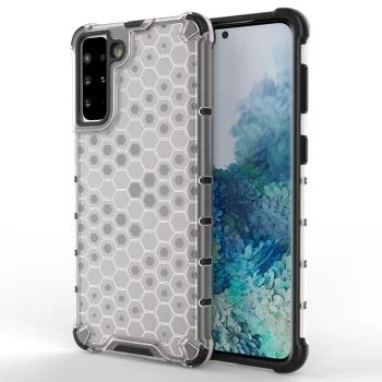 Vāciņš Samsung Galaxy S22+ (S22 Plus) Honeycomb ar TPU rāmi, caurspīdīgs