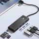 Orico PAPW3AT-U3 USB centrmezgls ar 3x USB-A 3.0 un microSD/SD karšu lasītāju, 1m, melns