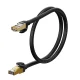 Baseus Speed Seven RJ45 Cat7 tīkla kabelis 10Gbps, 1m, melns