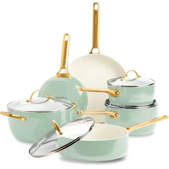 GreenPan Padova Reserve 6-Piece Pot & Pan Cookware Set Green