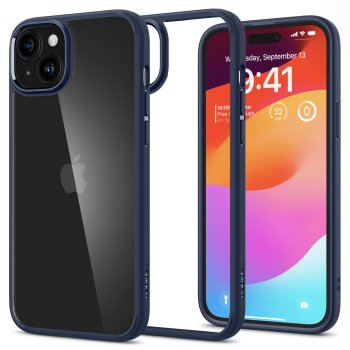 Spigen Ultra Hybrid Case for iPhone 15 Plus, Dark Blue