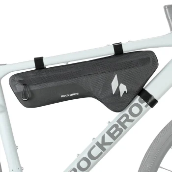 Ūdensizturīga velosipēda rāmja soma Rockbros AS-152 1.9L, melna