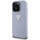 Чехол Guess для iPhone 16 Pro Max PU Grained Hot Stamp 4G Triangle Metal, фиолетовый