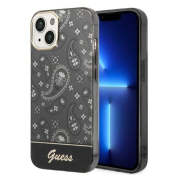 Guess vāciņš iPhone 14 Plus Bandana Paisley Melns