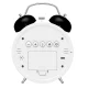 Elektroniskais LED modinātājs ar USB-C barošanu, melns