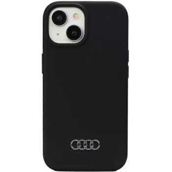 Audi iPhone 15 vāciņš Silicone, melns