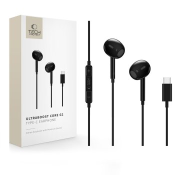 Tech-Protect Ultraboost Core G2 USB-C austiņas melnas