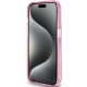Guess Ring Stand Script Glitter MagSafe Case for iPhone 15 Pro Max - Pink