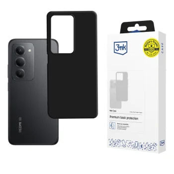 3mk Matt Case vāciņš Xiaomi Redmi 15 5G viedtālrunim, matēts melns
