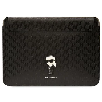 Чехол для ноутбука 14" Karl Lagerfeld Saffiano Monogram Ikonik, черный