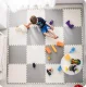 Большой детский коврик-пазл Ricokids 738231, 180x180 см, 9 шт., бело-серый