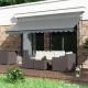 Balkona markīze 200x120 cm regulējama ūdensnecaurlaidīga MultiGarden, pelēka
