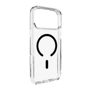 Puro iPhone 17 Pro vāciņš Lite Mag, caurspīdīgs ar melnu gredzenu